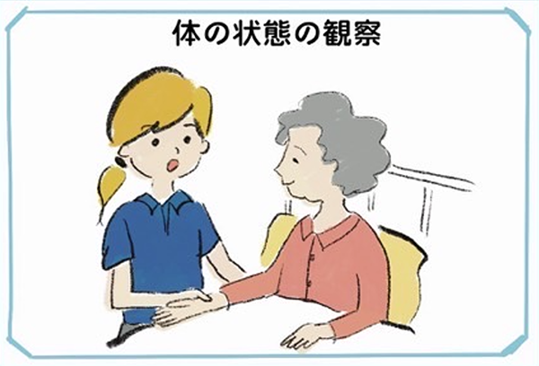 体の状態の観察